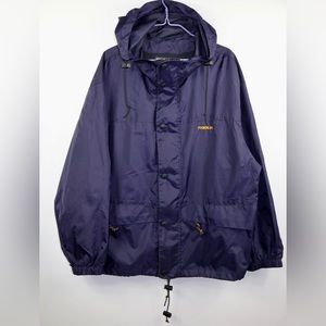 Vintage Tyrolia Windbreaker Jacket Men’s Size M Navy Blue / Yellow Pullover